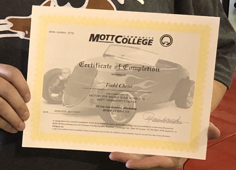 Factory Five build school – my son and I had a BLAST!