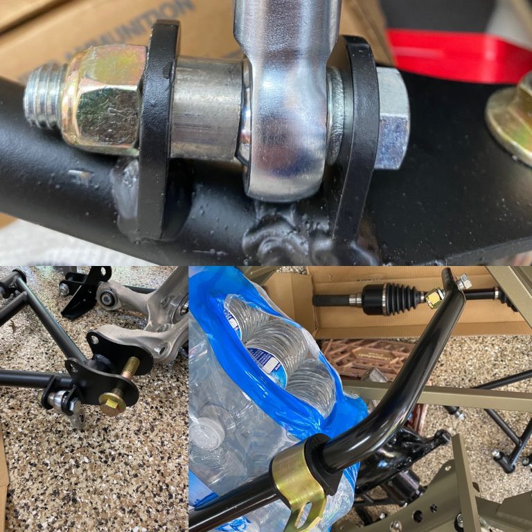 Prepping the rear sway bar for the IRS installation