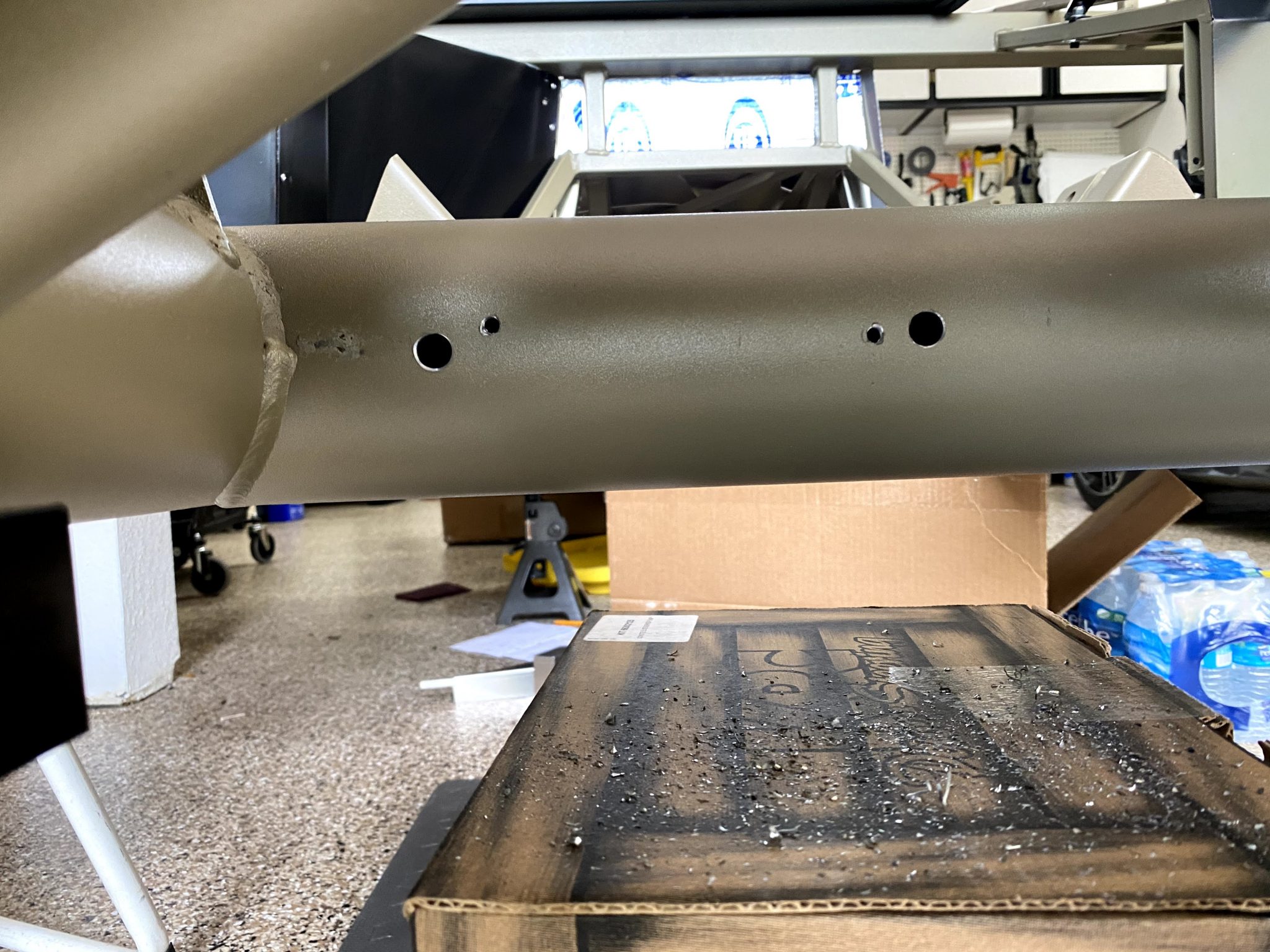 battery holes drilled