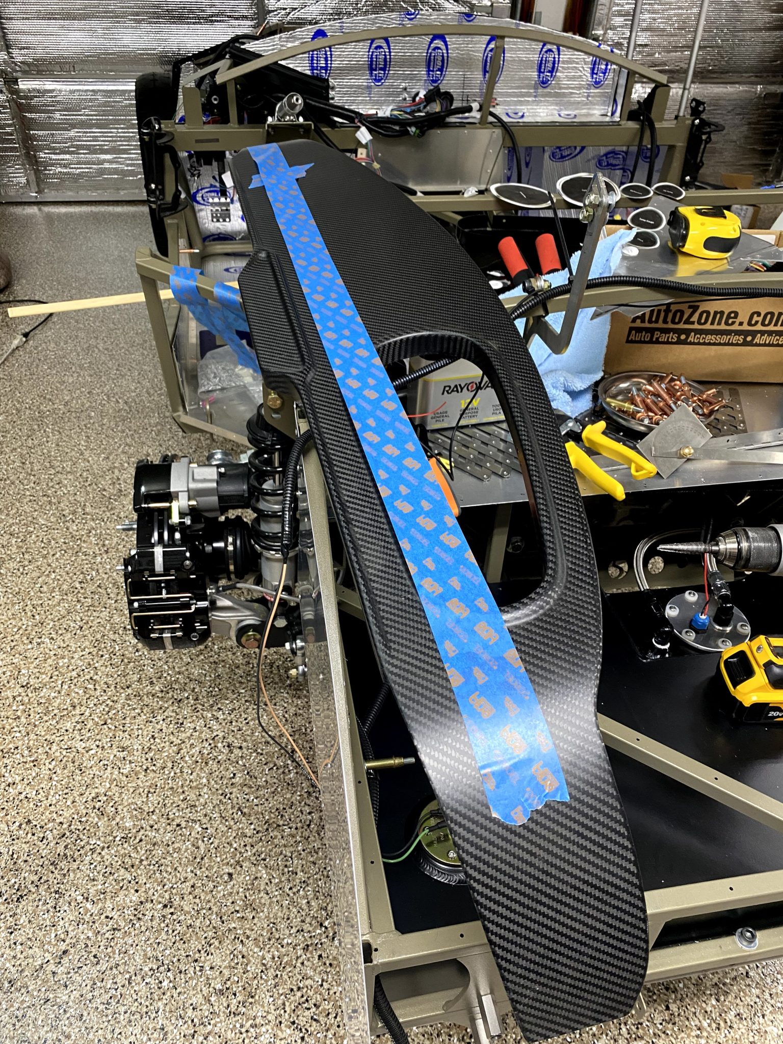 Preparing carbon fiber dash