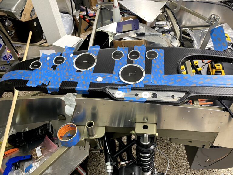 Preparing the carbon fiber dash