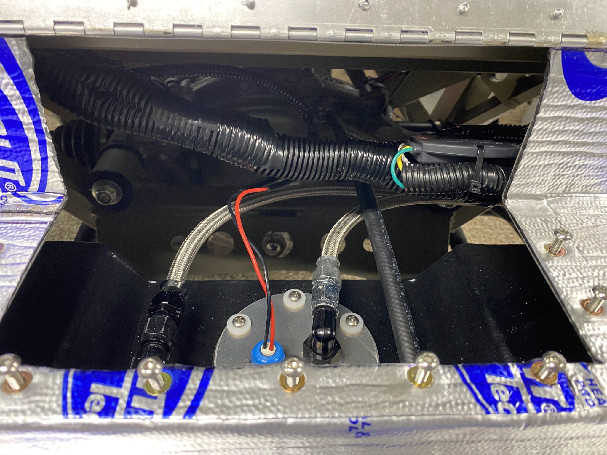 Finished trunk and rear wiring