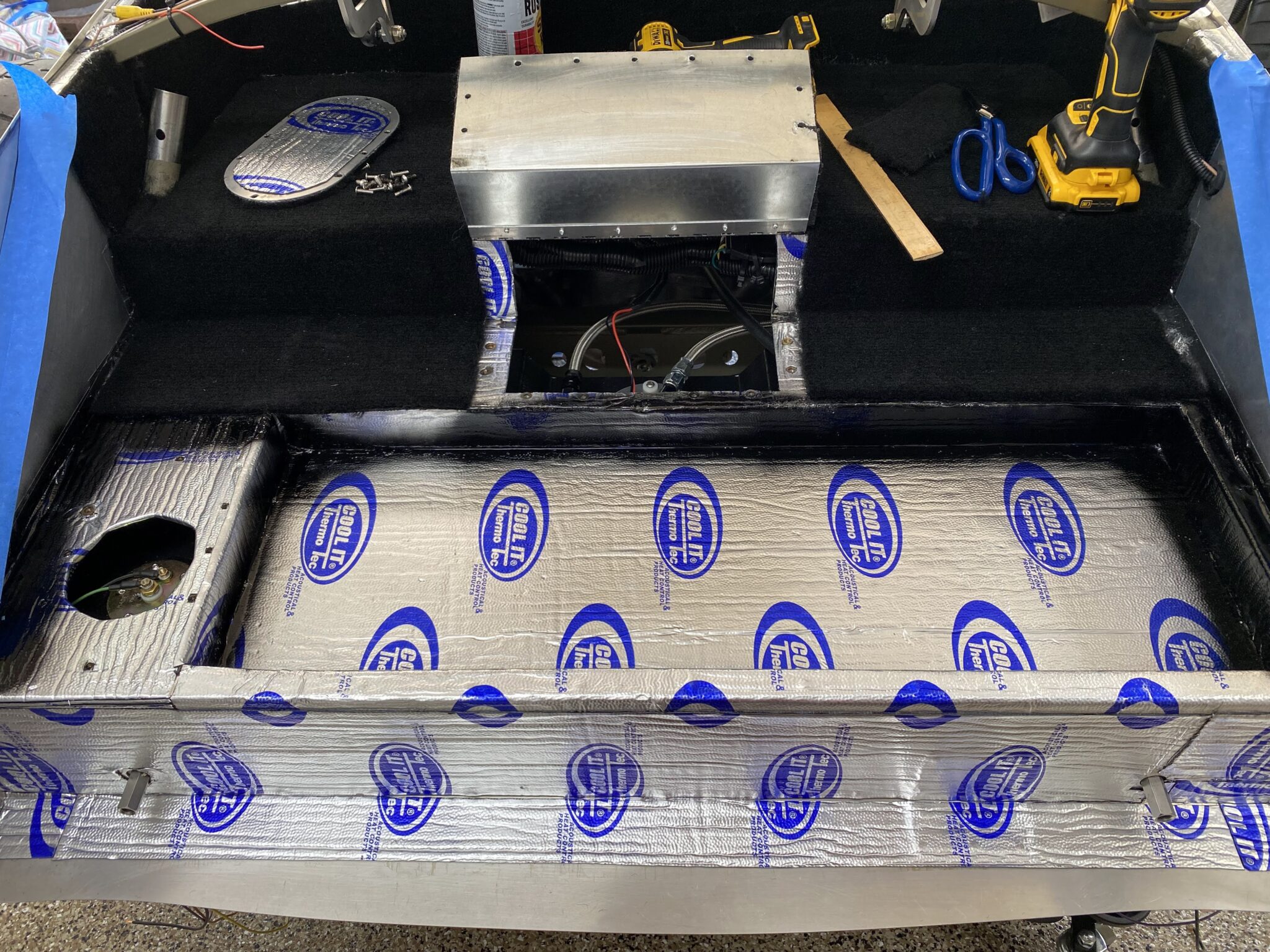 Finished trunk and rear wiring