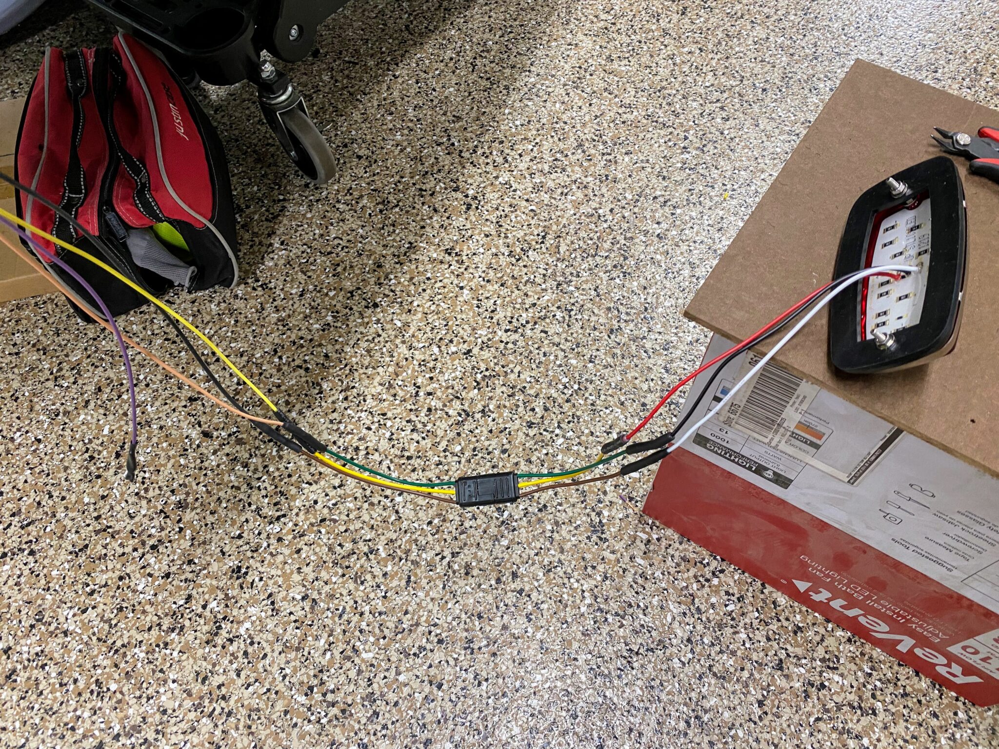 Finished trunk and rear wiring