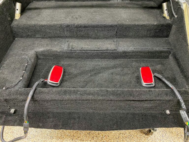 Finished trunk and rear wiring