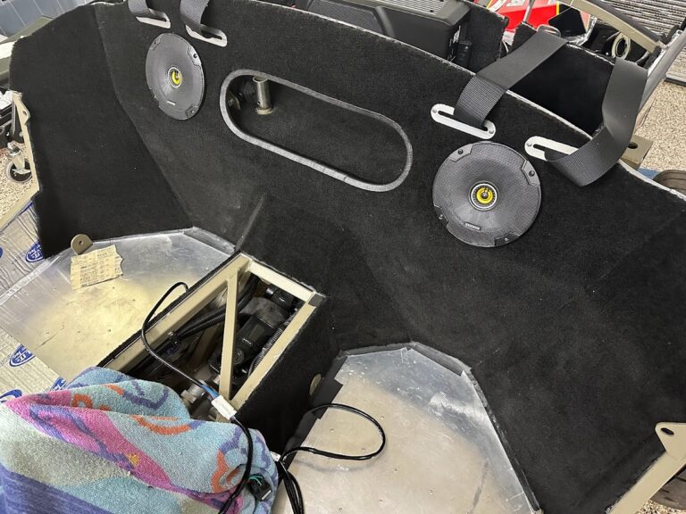 Carpet installation and seatbelts started