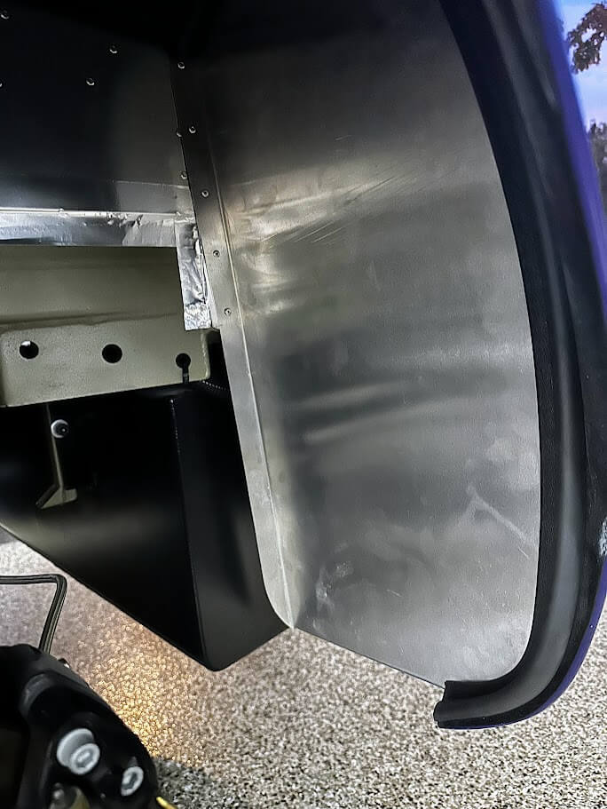 wheel well splash guard