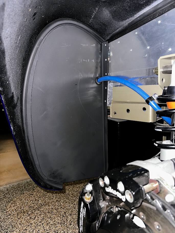 wheel well splash guard